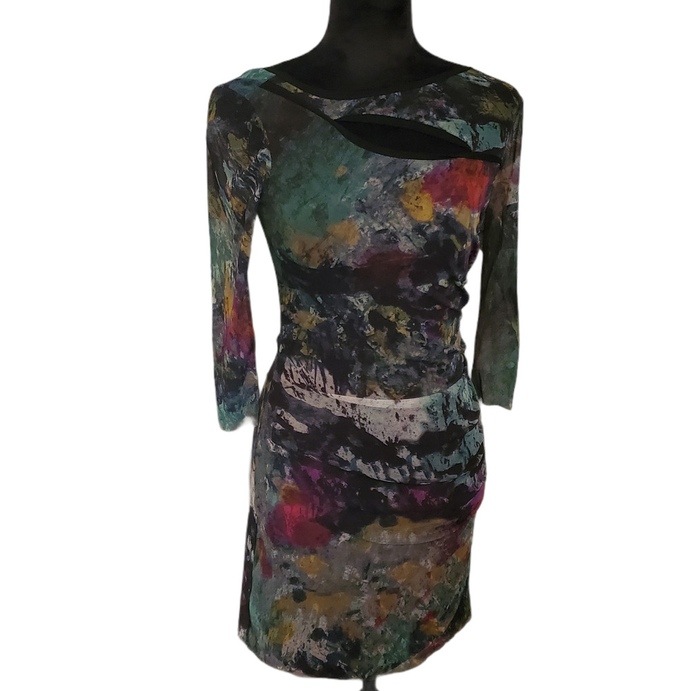 Elana Katten Mesh Dress with Cut Out Detail Small